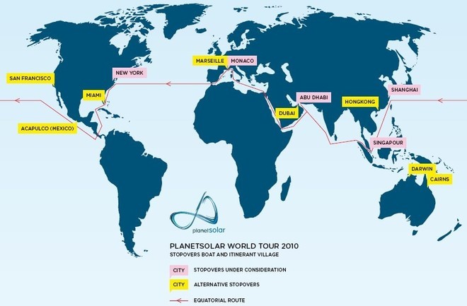 Planet Solar anticipated route © SW